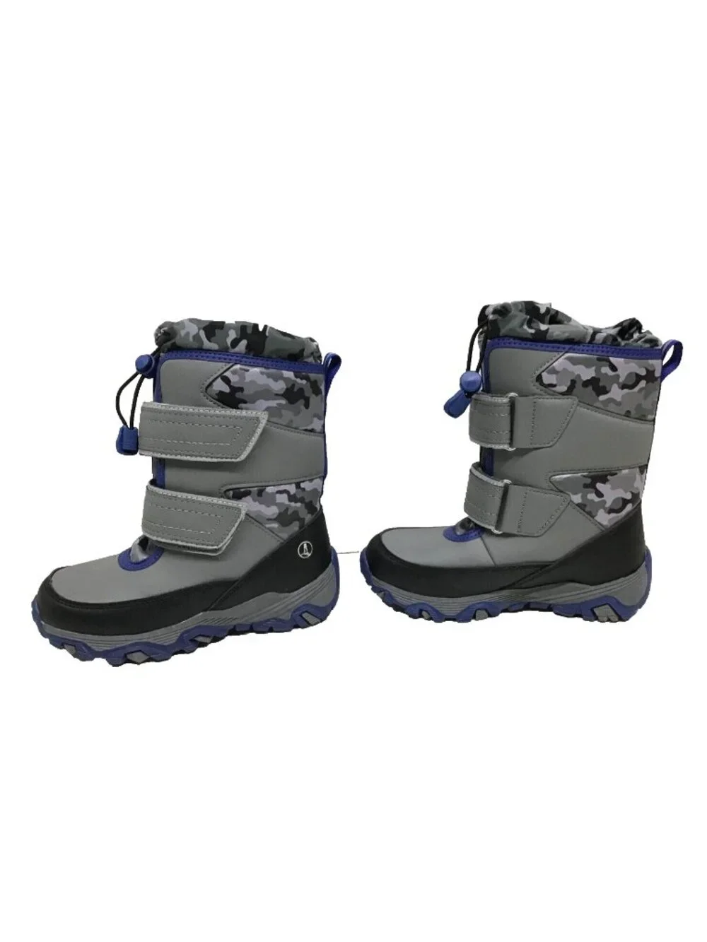 Lands End Kids 12 Sherpa Lined Gray Snow Boots